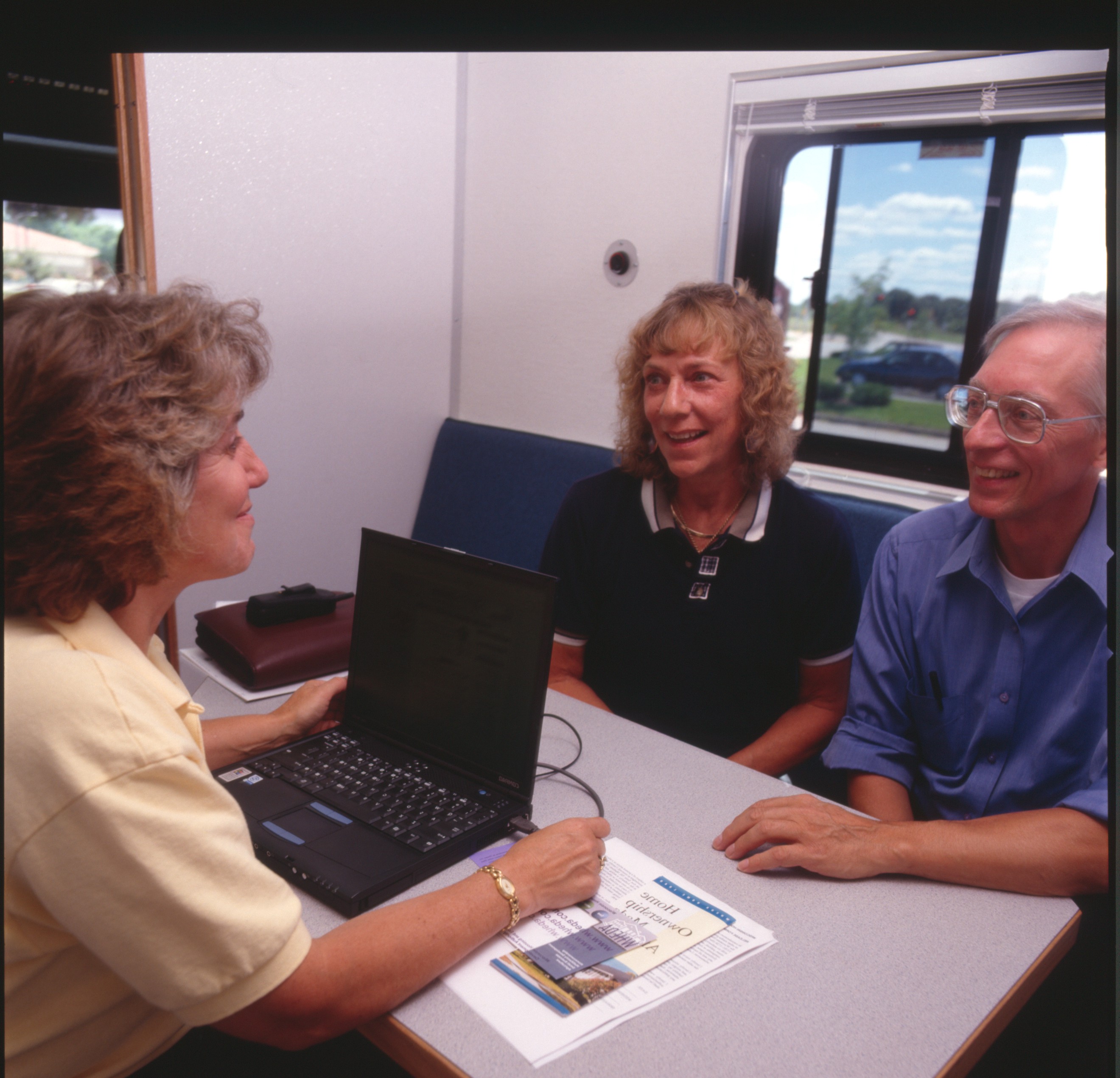 Couple filling out loan paperwork